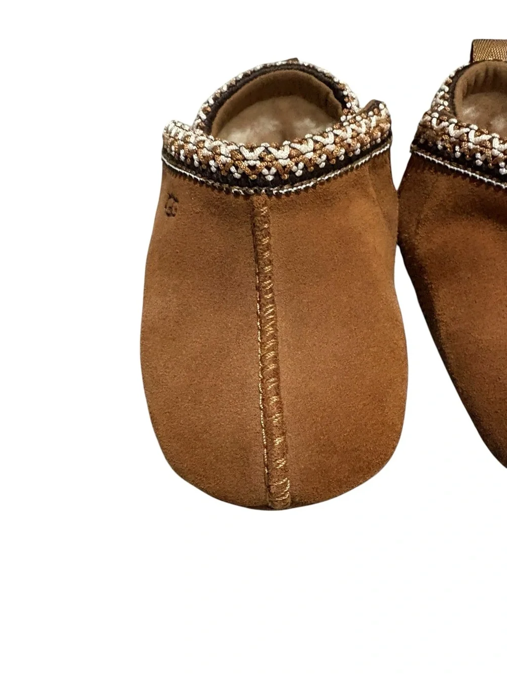 UGG Baby Tasman Slippers Chestnut Suede Shearling Size 4/5 Infant